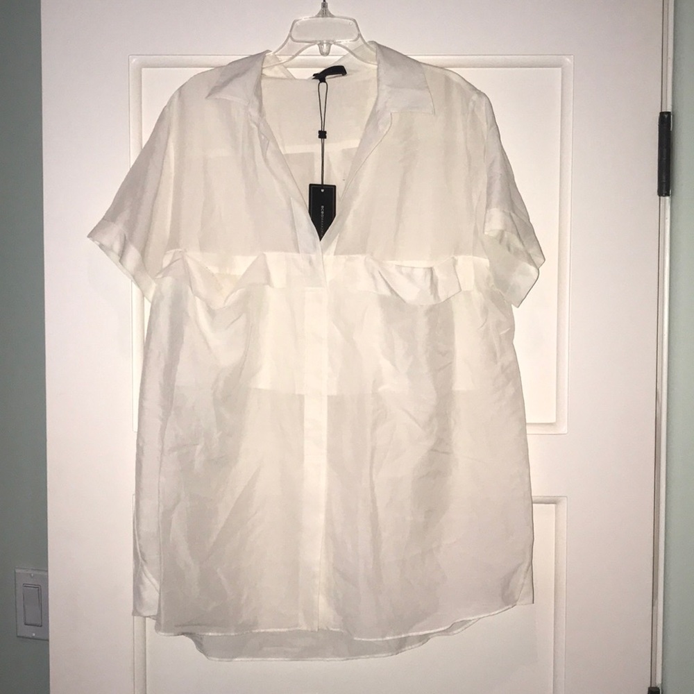 White BCBG blouse